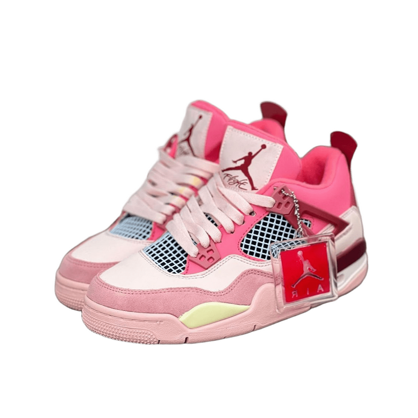 Nike Air Jordan 4 Retro Pink White Sneakers