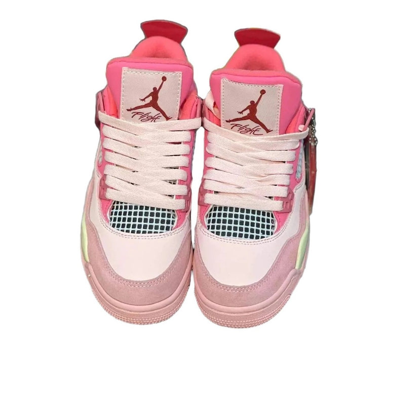 Nike Air Jordan 4 Retro Pink White Sneakers